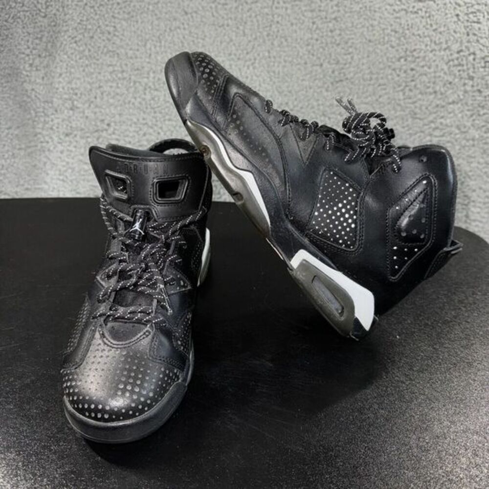Nike‎ Air Jordan Retro 6 Sneakers 6y Basketball Athletic Shoes Black Cat
